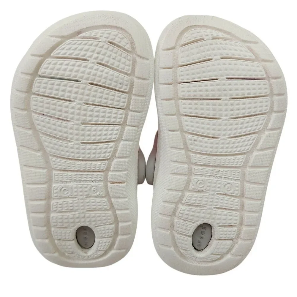 Crocs Literide Clogs Sandals Little Kids 6 Pink White